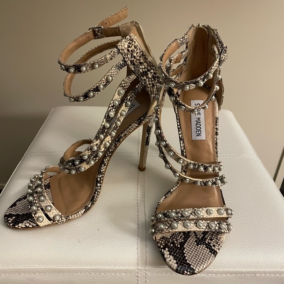 Steve Madden Snake Skin High Heels Sandals